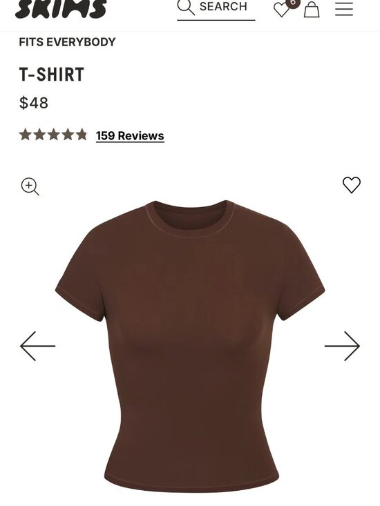 SKIMS Tops - SKIMS FITS EVERYBODY T-SHIRT COCOA / S